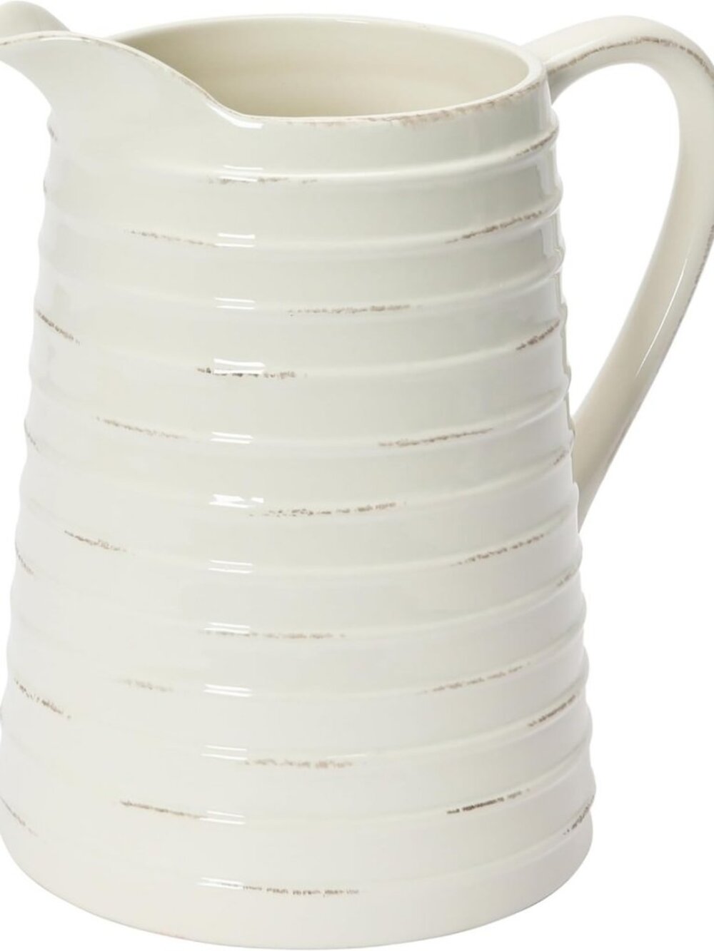 Stylish White Ceramic Pitcher | Home Decor, Kitchenware, Vintage-Inspired Design